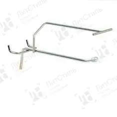 Крючок одинарный с ценникодержателем, хром KTO-SH50-150ST