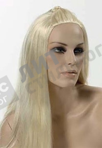 Парик женский для манекена, искусственный, без челки, прямые длинные волосы, цвет черный