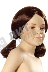 Парик детский, искусственный, без челки, прямые волосы средней длины