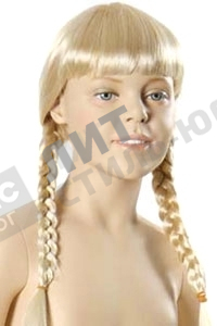 Парик детский, искусственный, с челкой, прямые длинные волосы