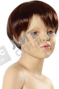 Парик детский, искусственный, с челкой, прямые короткие волосы