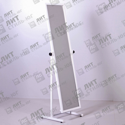 Т-150-40(бел) Зеркало напольное для примерки в полный рост, цвет белый