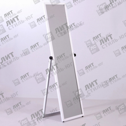 У-150-40(бел) Зеркало напольное для примерки в полный рост, цвет белый