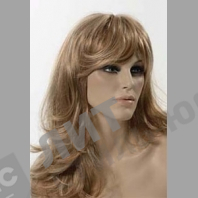 Парик женский для манекена, искусственный, с челкой, длинные волнистые волосы, цвет медовый