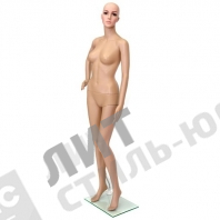 Манекен женский, пластиковый, с макияжем, для одежды, стоячий прямо
