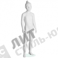 Манекен детский (девочка), скульптурный, белого цвета, для одежды в полный рост, на 6 лет, стоячий прямо